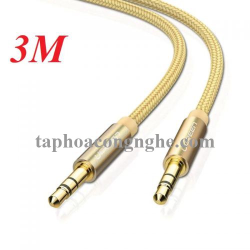 Ugreen 30812 3M màu Vàng Cáp âm thanh 2 đầu 3.5mm dương AV112 30030812
